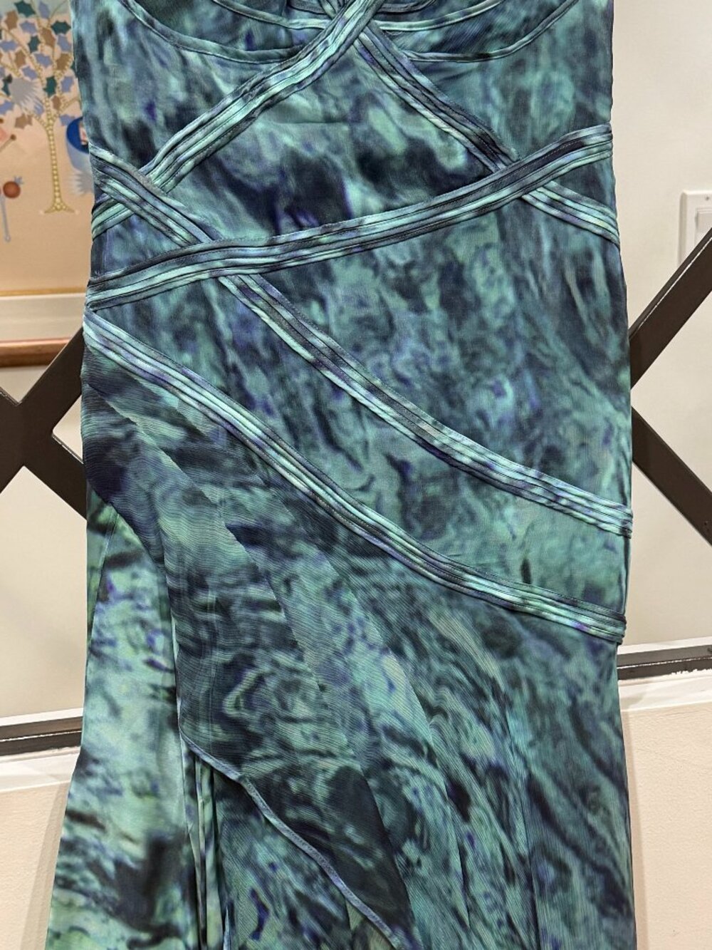 Carlos Miele silk chiffon gown